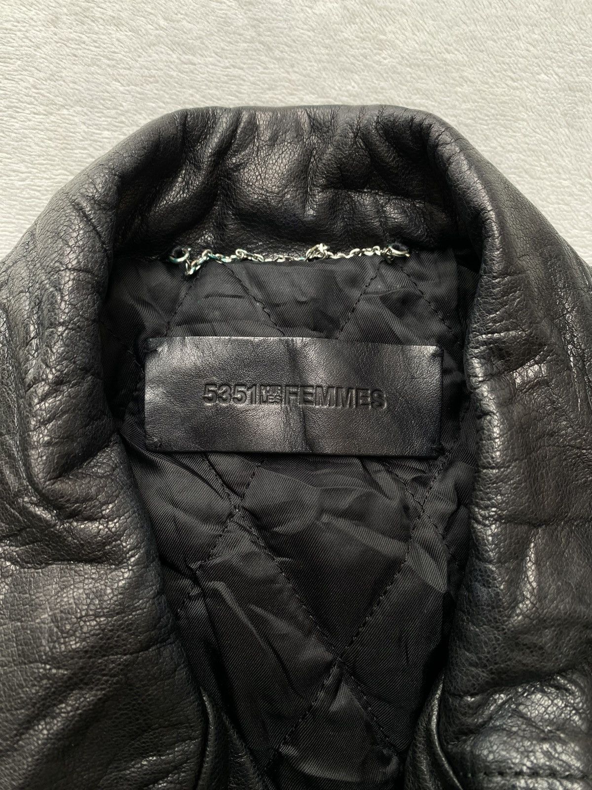5351 POUR LES FEMMES 2000s 5351 Les Pour Femmes- Goatskins Biker Leather Jacket Size XS / US 0-2 / IT 36-38 - 10 Thumbnail