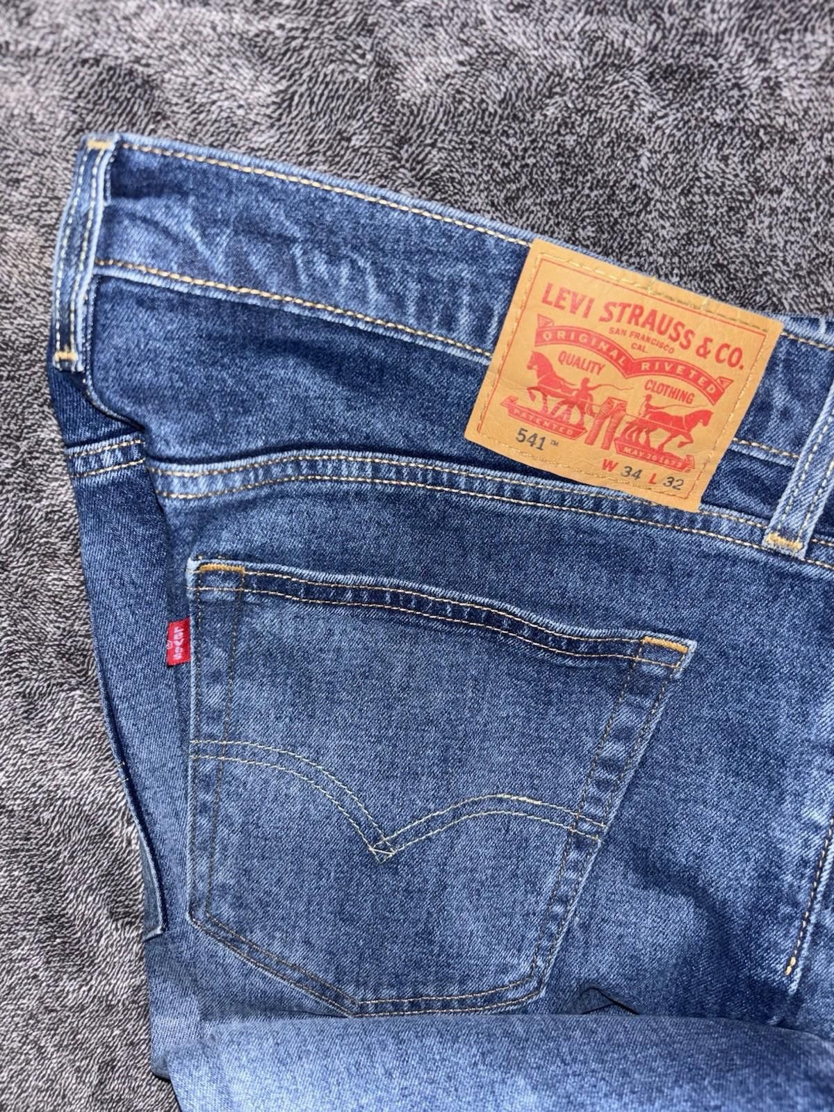 Levi's Vintage Levi’s 541 Athletic Straight Jeans Mens 34x32 Denim Size US 34 / EU 50 - 4 Thumbnail