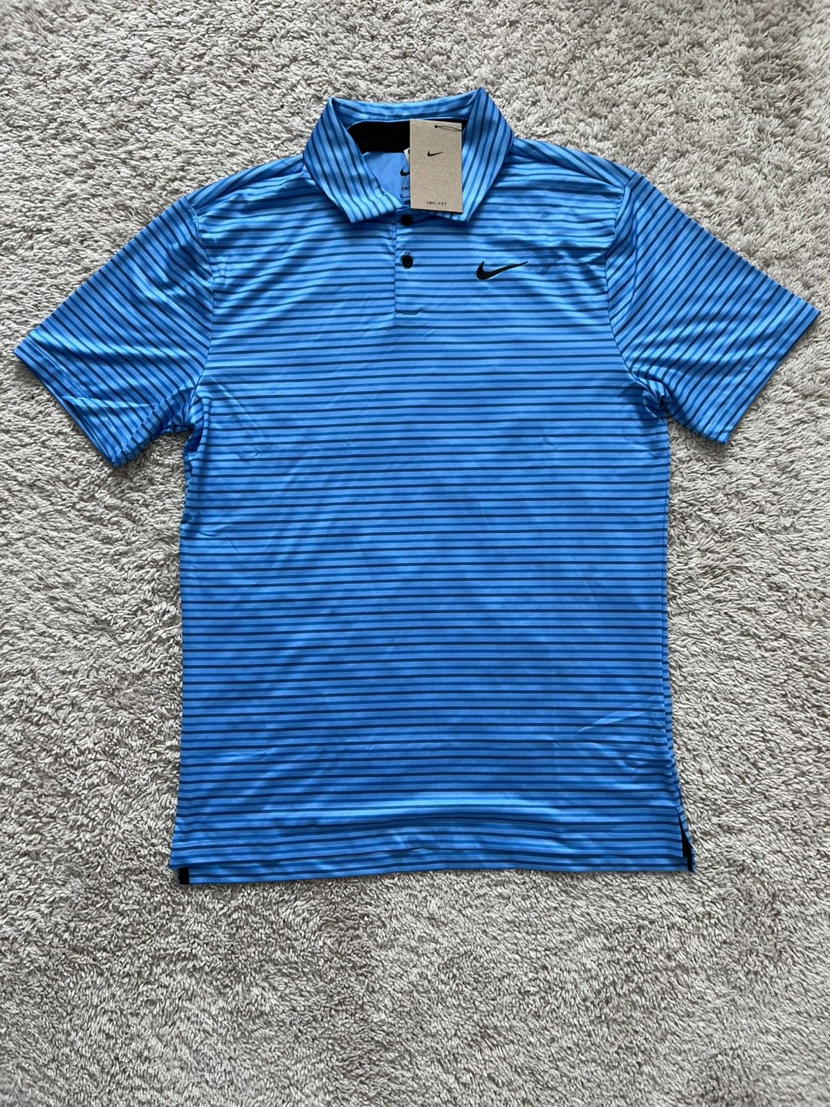 Nike Nike Dri-FIT Tour Striped Performance Golf Polo Blue Size US S / EU 44-46 / 1 - 6 Thumbnail