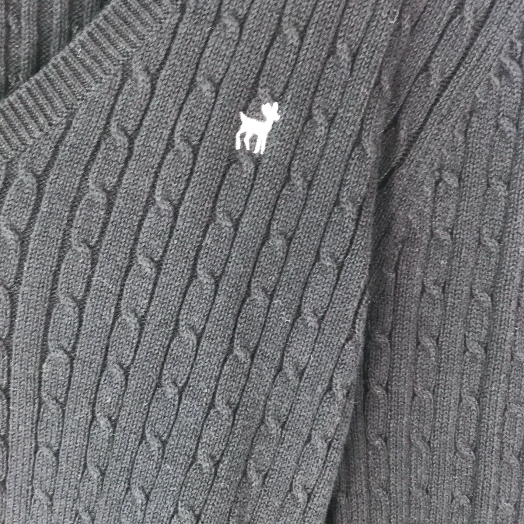 Old Navy Old Navy Womens Cable Knit Pullover Sweater Black V-Neck Long Sleeve Size 5 Casual Size S / US 4 / IT 40 - 3 Thumbnail