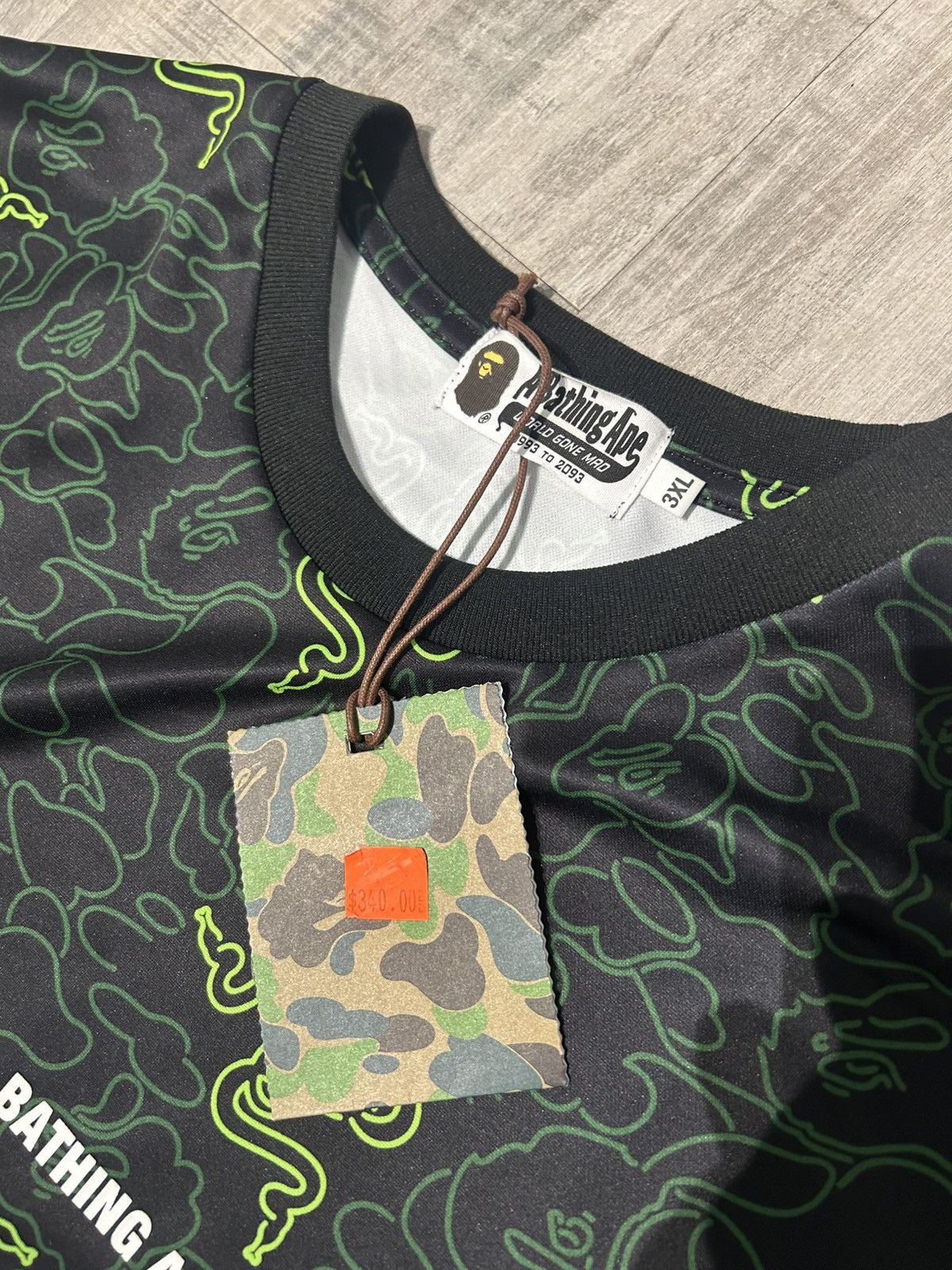 Bape Bape x Razer Neon Camo Team Jersey Tee Size US XXL / EU 58 / 5 - 7 Thumbnail