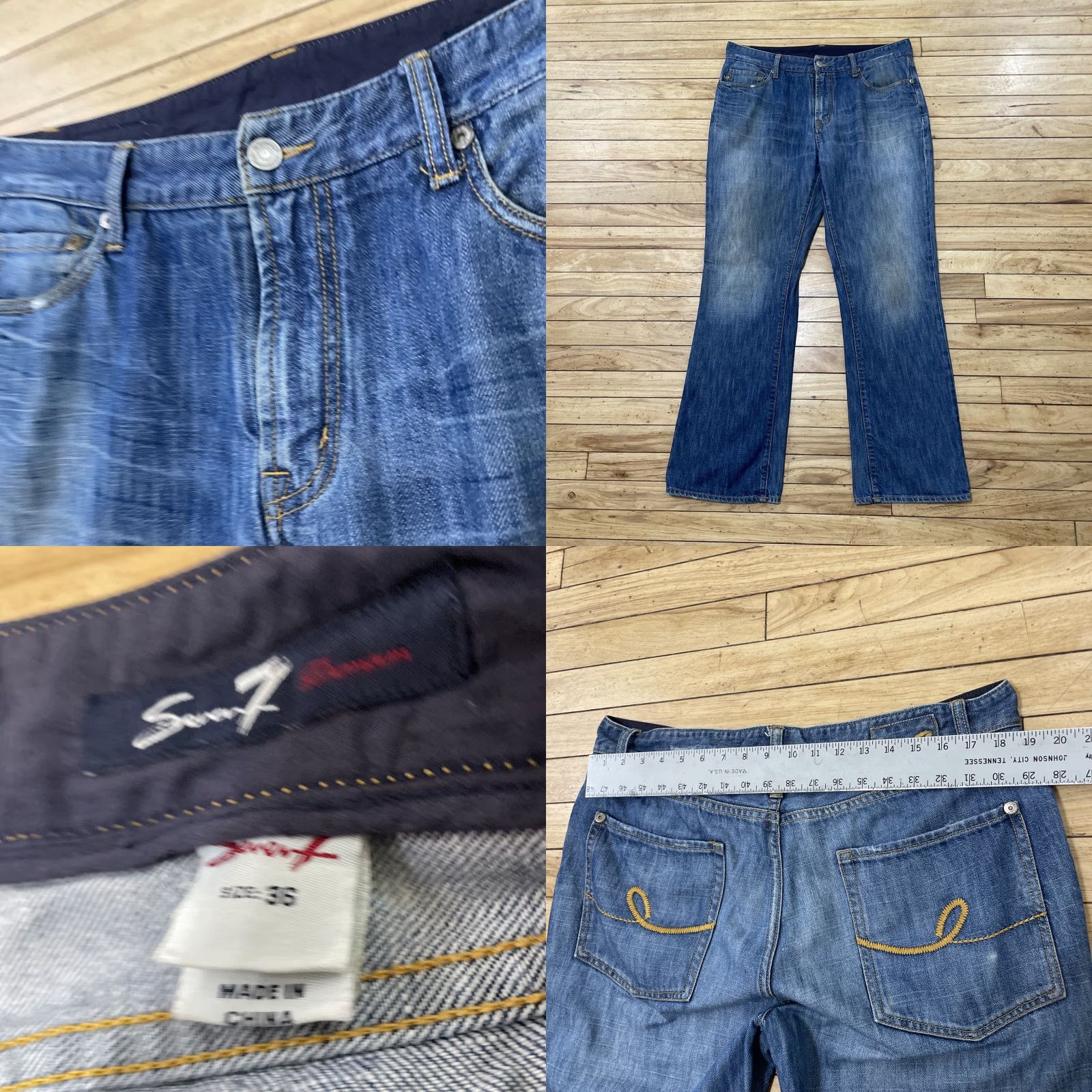 Vintage VINTAGE Seven7 Jeans Men 36x31 Straight Denim Blue Fade Wash 5-Pocket Design USA 90s Cowboy Size US 36 / EU 52 - 11 Thumbnail