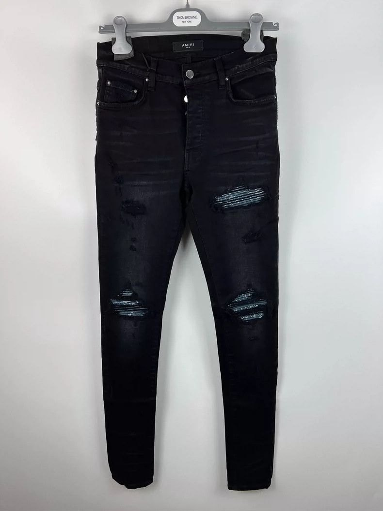 Amiri Blue Cashew Flower jeans