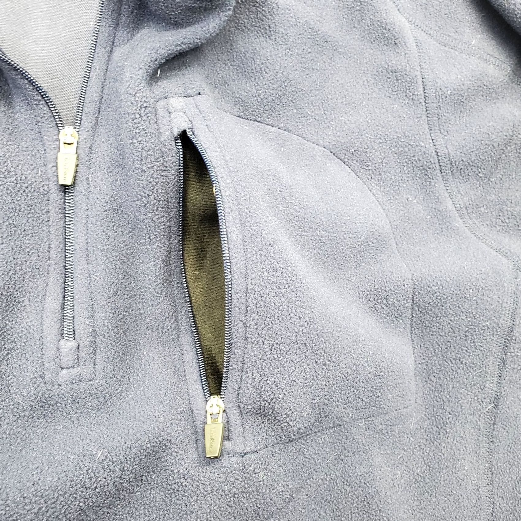 Vintage L.L. Bean Better Sweater Mens XL Blue Fleece Long Sleeve Mock Neck Quarter Zip Size US XL / EU 56 / 4 - 8 Thumbnail