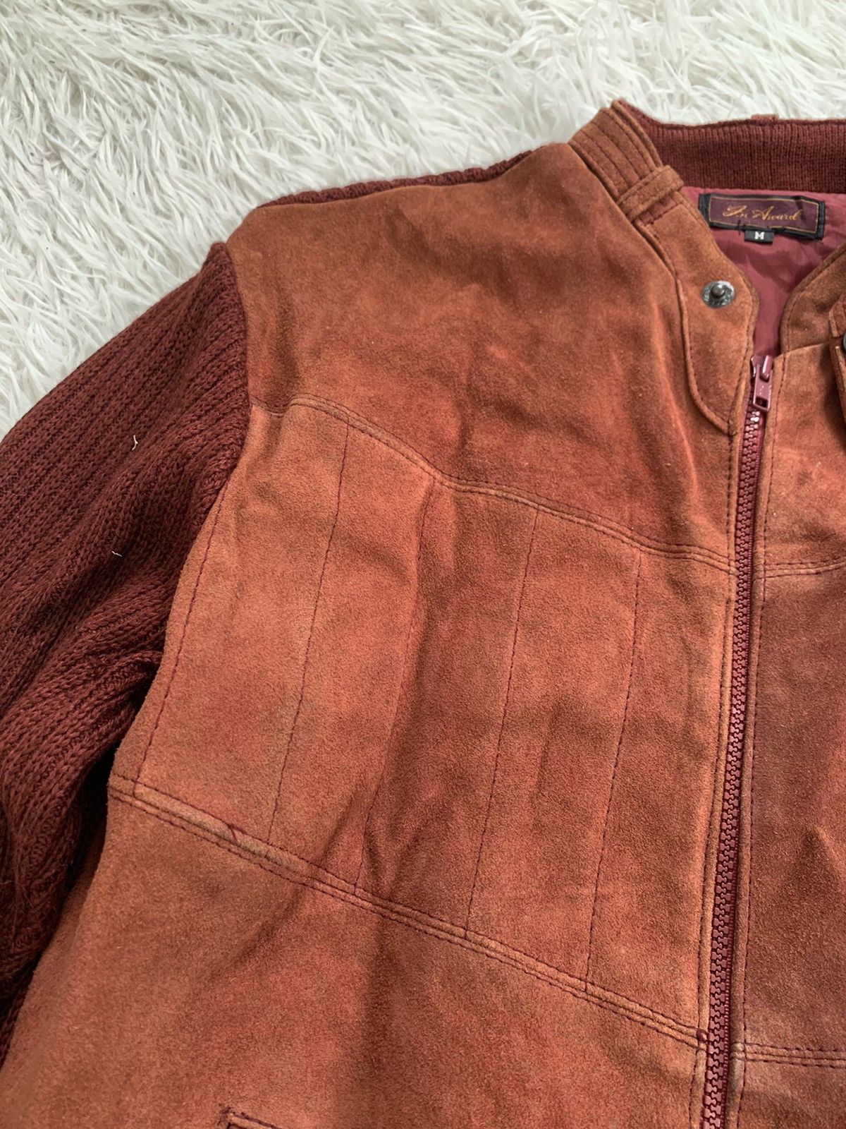 Leather Suede Knitted Jacket Size US M / EU 48-50 / 2 - 7 Thumbnail