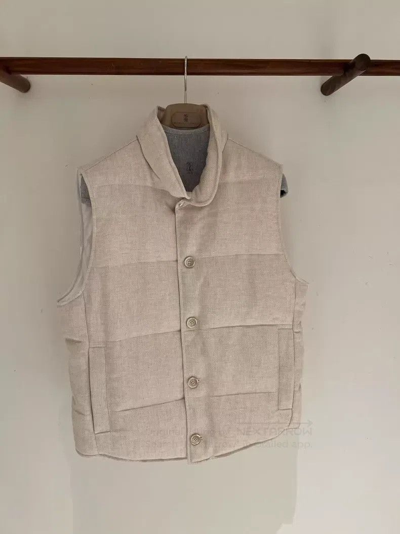 Brunello Cucinelli Brunello Cucinelli Men's Stand Collar Single Breasted Quil Size US S / EU 44-46 / 1 - 2 Thumbnail