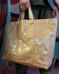 Comme des Garcons Comme des Garçons Spellout PVC Paper Brown Shoulder Tote Bag Size ONE SIZE - 2 Thumbnail