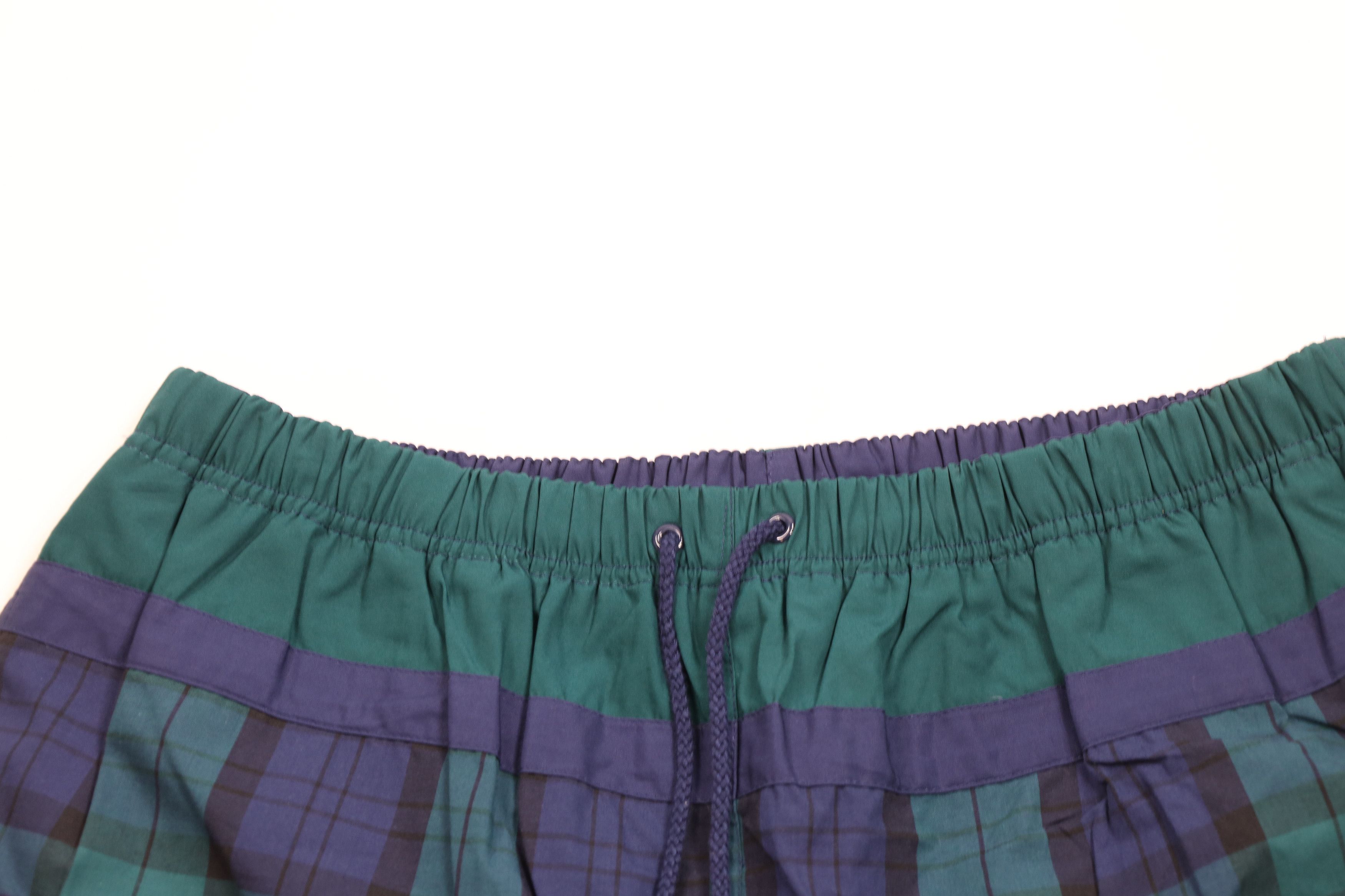 Vintage Vintage 90s Streetwear Block Plaid Lined Shorts Swim Trunks Size US 36 / EU 52 - 2 Thumbnail