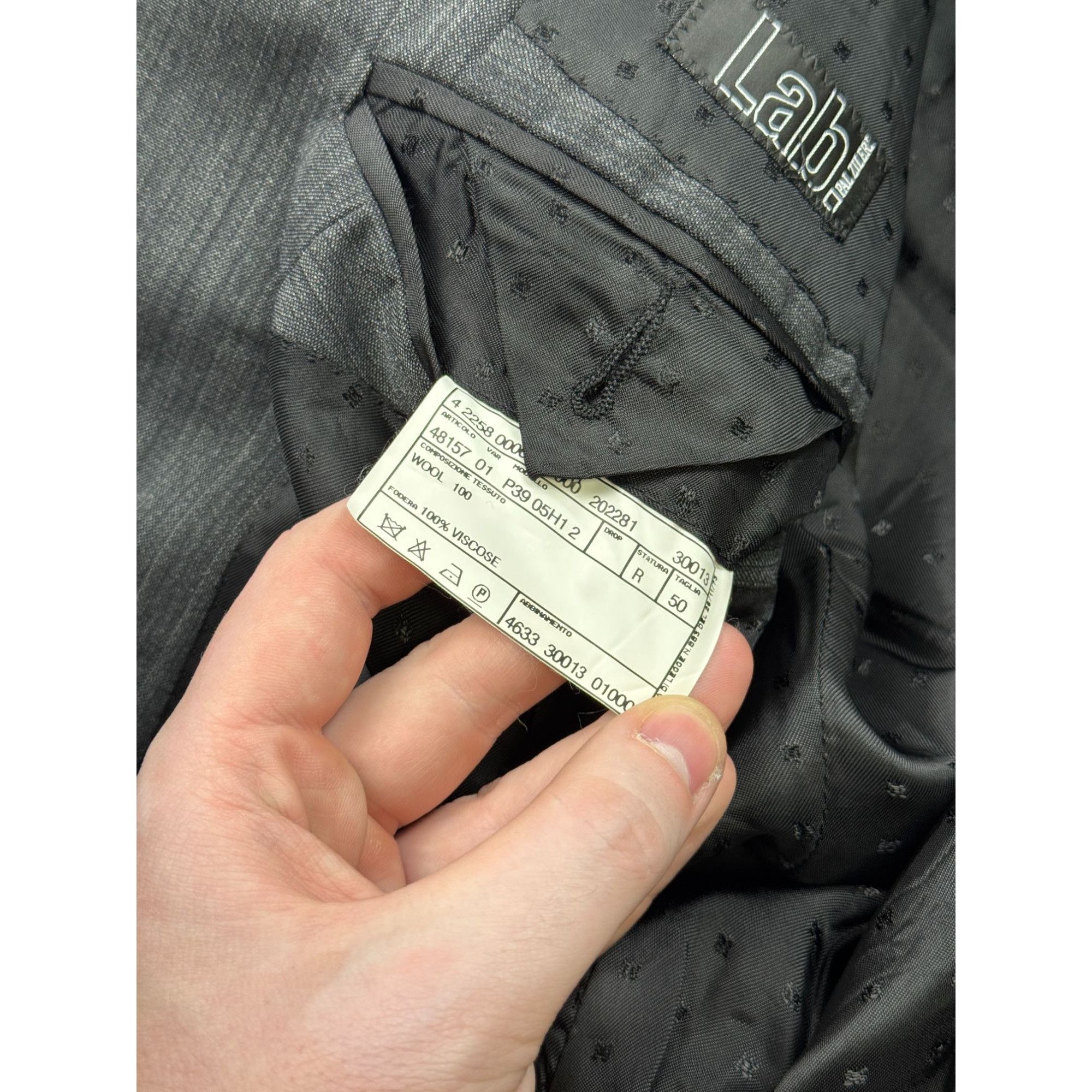 Pal Zileri Pal Zileri Lab Two Button Wool Blazer (Y1236) Size 40R - 5 Thumbnail