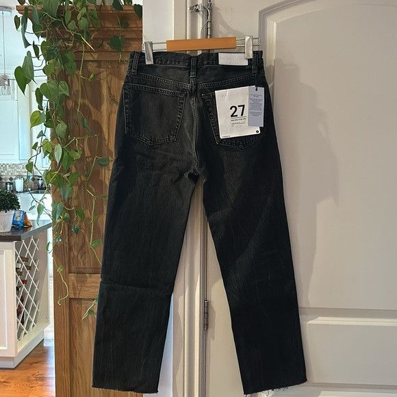 RE/DONE RE/DONE high rise stove pipe straight jeans 27 raw hem Size 27" / US 4 / IT 40 - 6 Thumbnail