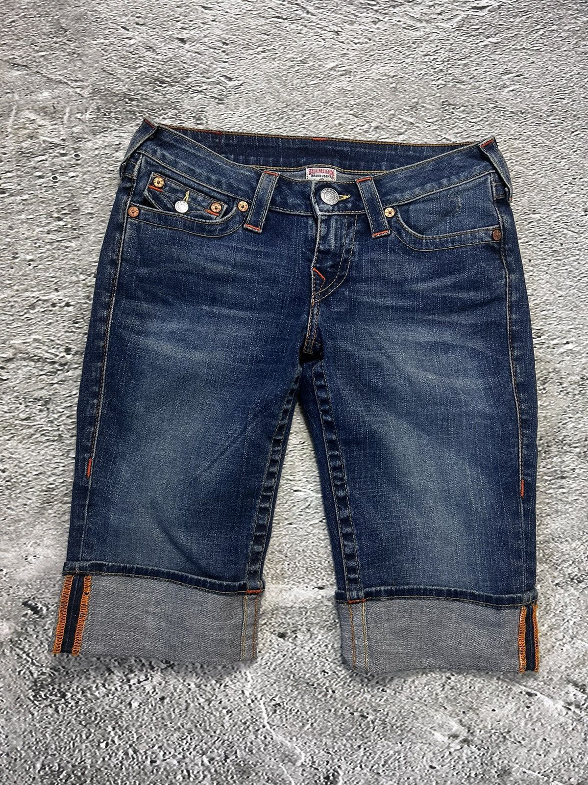True Religion × Vintage True Religion vintage blue denim shorts jorts Size 28" / US 6 / IT 42 - 5 Thumbnail