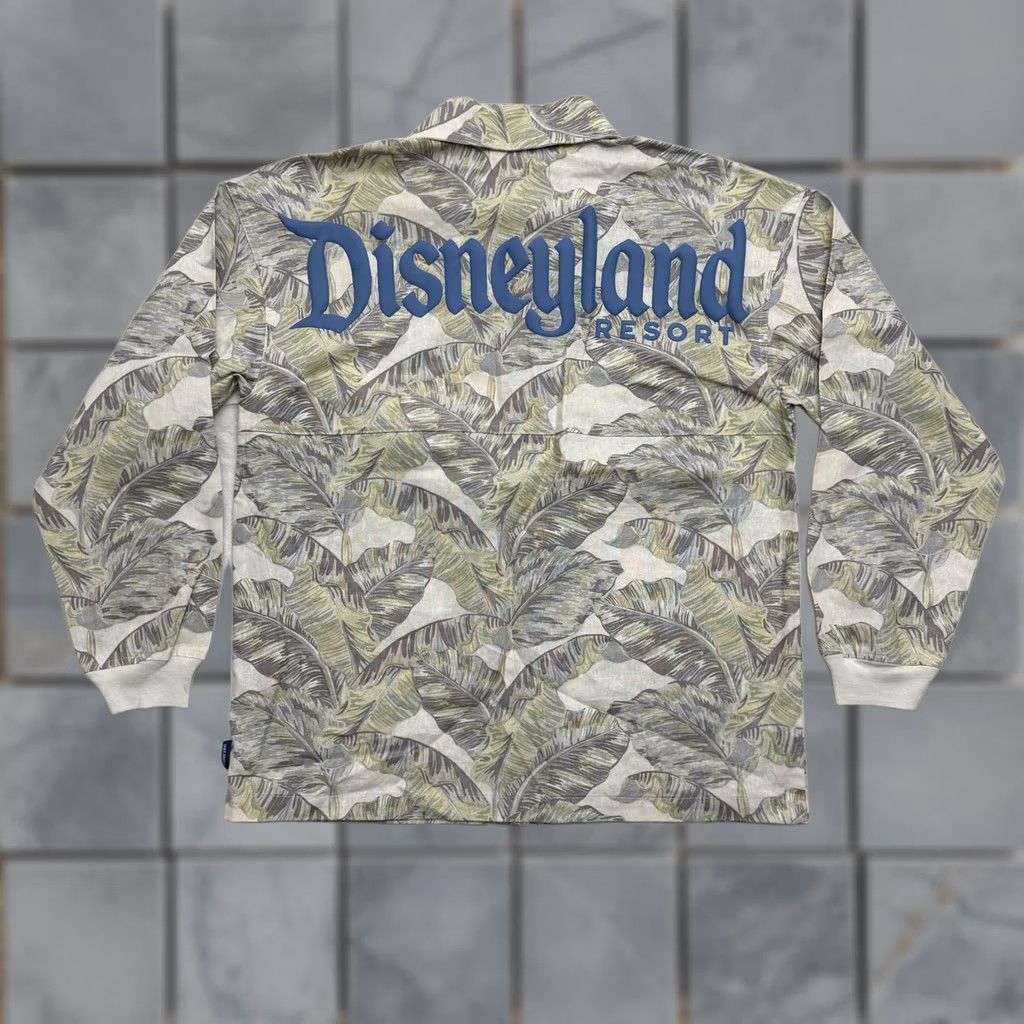 Disney Disney Spirit Jersey Jacket Mens M Green Mickey Floral Tropical Disneyland Resort Theme Button Pockets Logo Shirt? Size US M / EU 48-50 / 2 - 1 Thumbnail