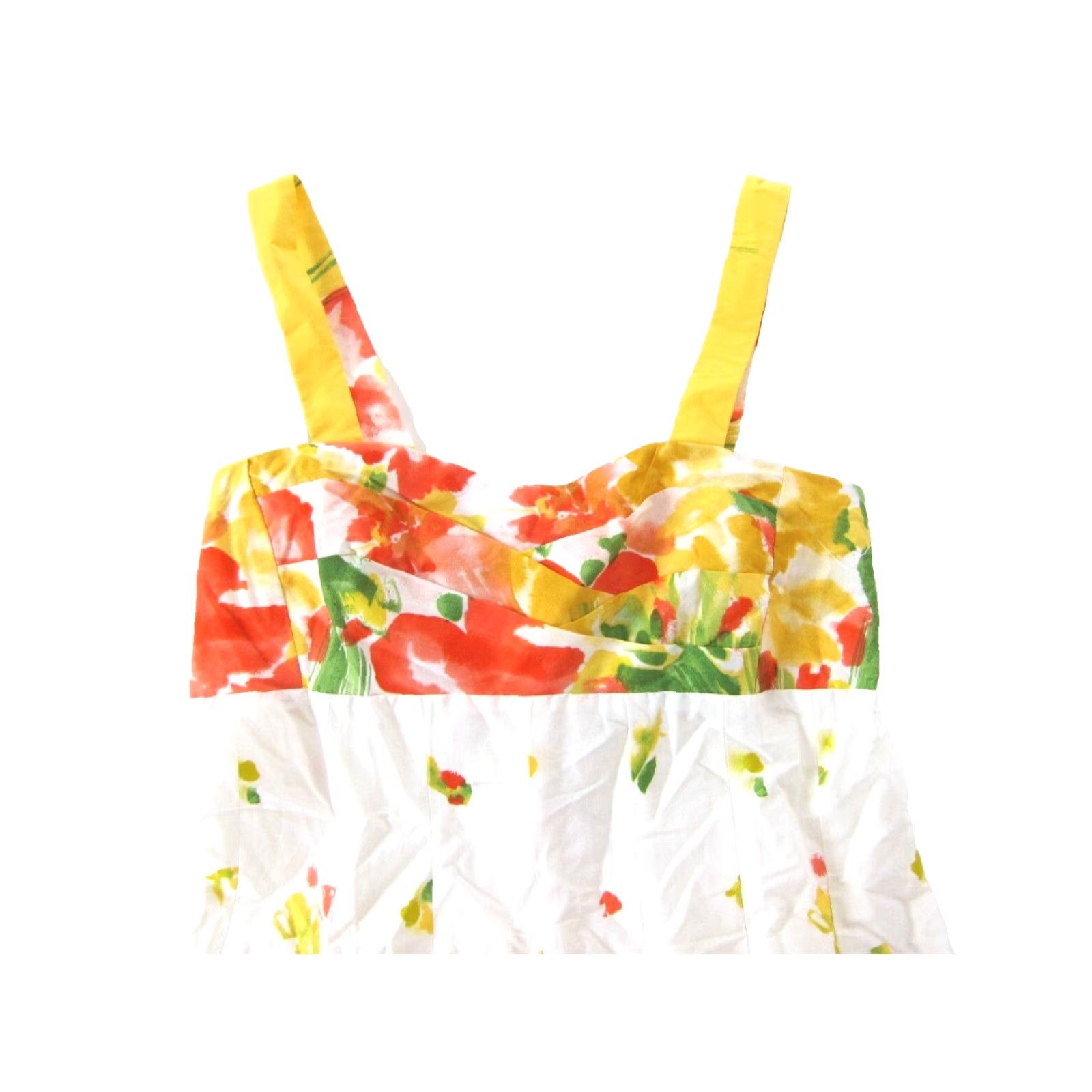 Vintage VINTAGE R&K Cotton Yellow Orange Green Floral Sheath Tank Sun Dress Women Size 8 Size M / US 6-8 / IT 42-44 - 3 Thumbnail