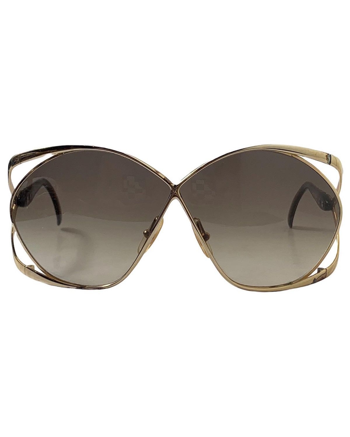 image of Christian Dior Monsieur x Vintage 1980S Christian Dior Butterfly Sunglasses in Gold, Men's
