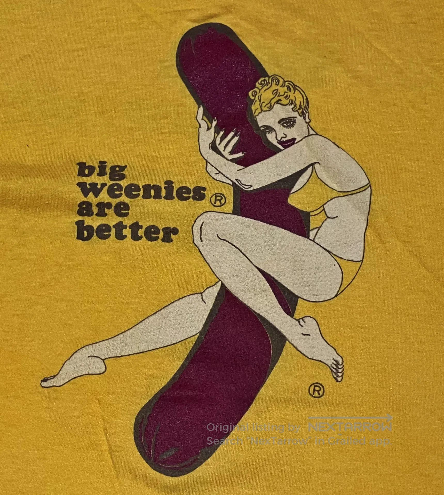 Vintage Vintage 90s Graphic Tee with Big Weenie Print. Size US M / EU 48-50 / 2 - 1 Thumbnail