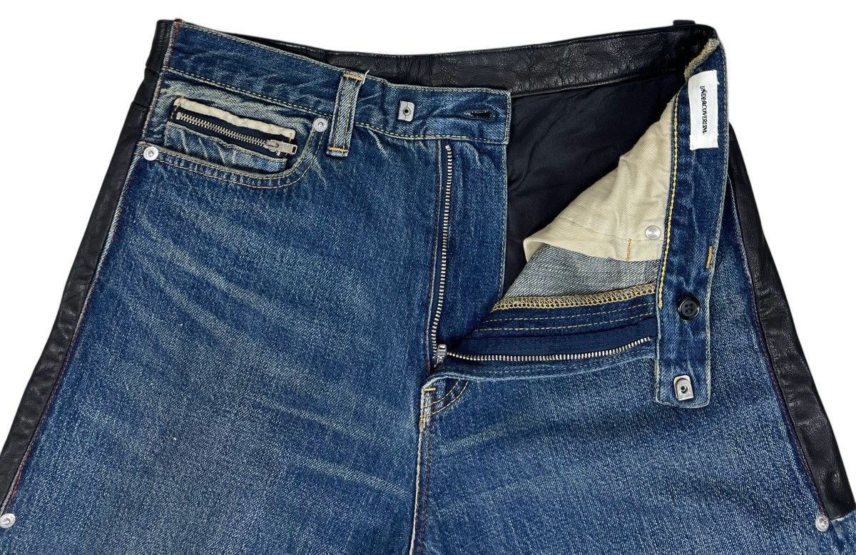 Undercover UNDERCOVERISM AW04 Denim Cowhide Leather Jeans Size US 30 / EU 46 - 7 Thumbnail