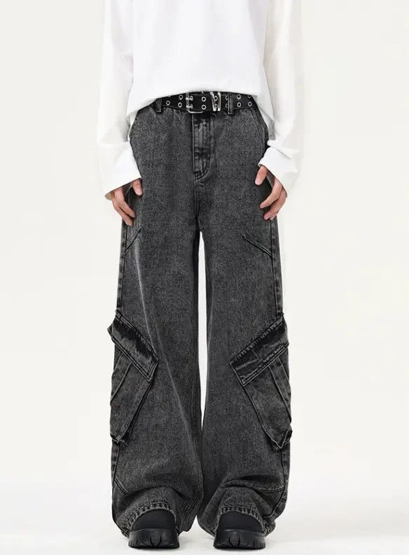 Japanese Brand Norika x Sara American retro straight loose cargo jeans Size US 32 / EU 48 - 1 Thumbnail