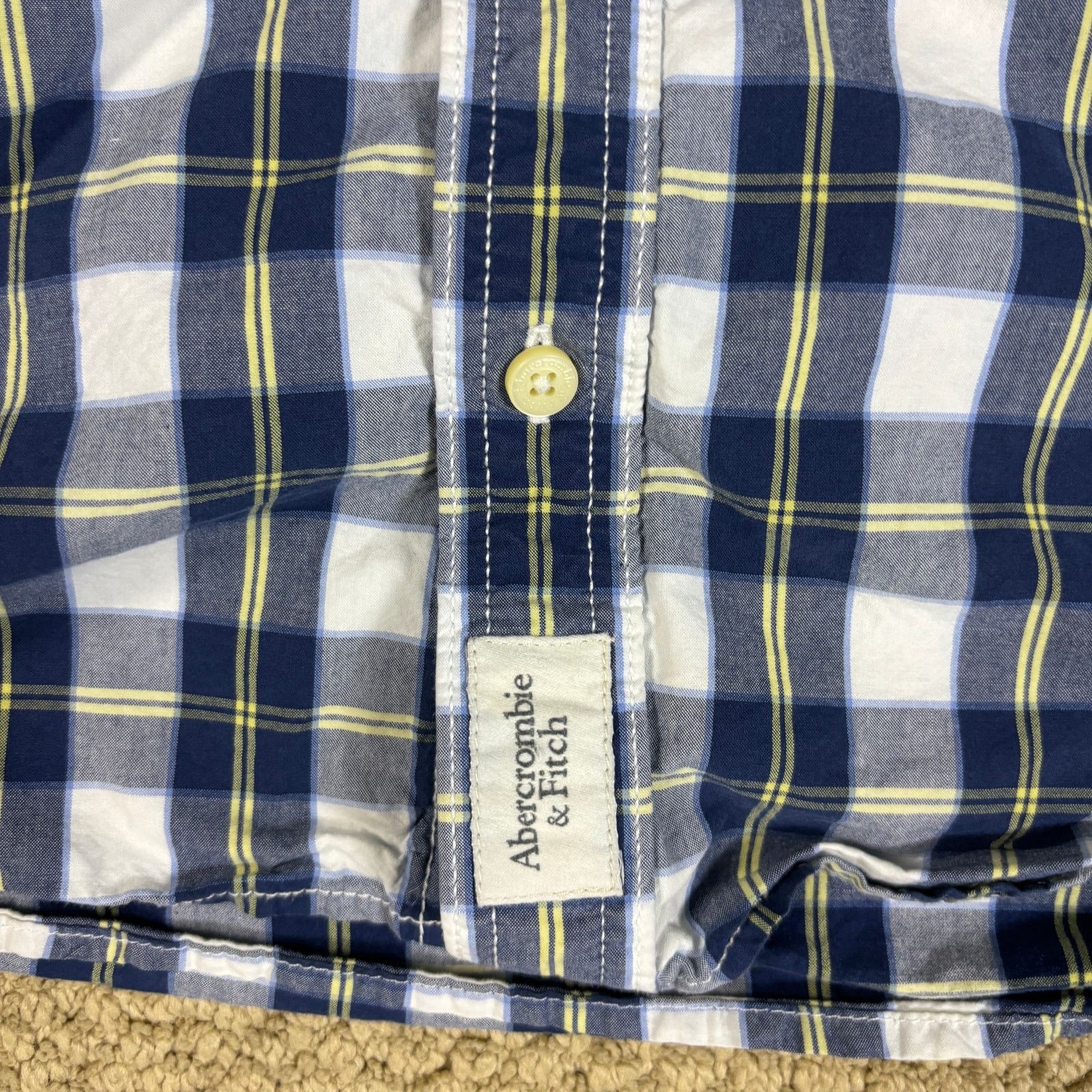 Abercrombie & Fitch vintage y2k 2000s Abercrombie and Fitch plaid longsleeve Lg Size US L / EU 52-54 / 3 - 4 Thumbnail