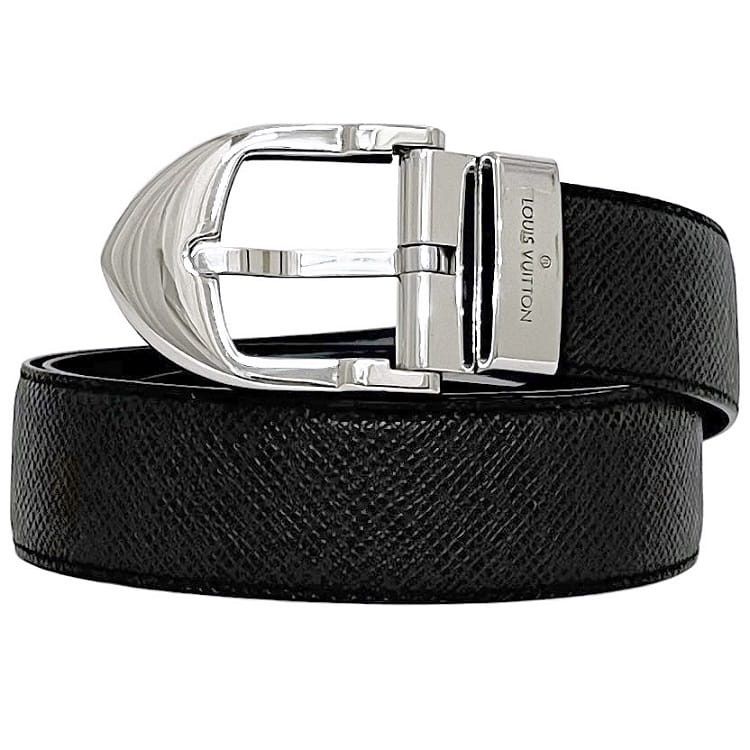 LOUIS VUITTON Belt Black Leather