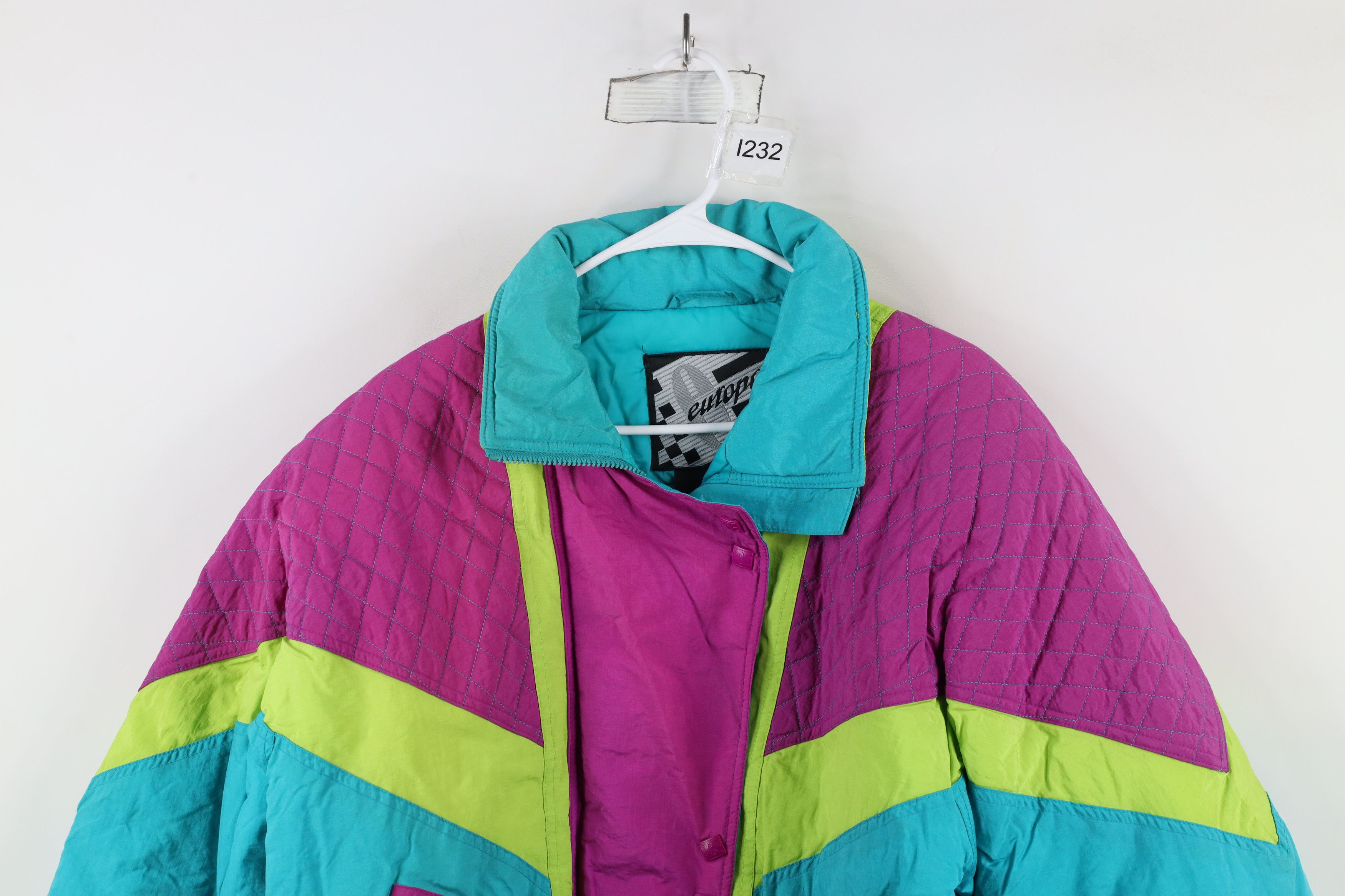 Helly Hansen × Vintage Vintage 90s Helly Hansen Ski Snowboard Puffer Jacket Neon Size XL / US 12-14 / IT 48-50 - 2 Thumbnail