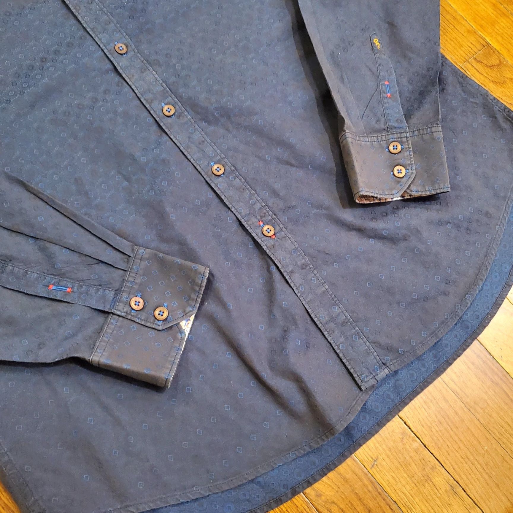 Robert Graham Robert Graham Shirt Mens 2XL Blue Geometric Classic Fit Long Sleeve Button Up Size US XXL / EU 58 / 5 - 4 Thumbnail
