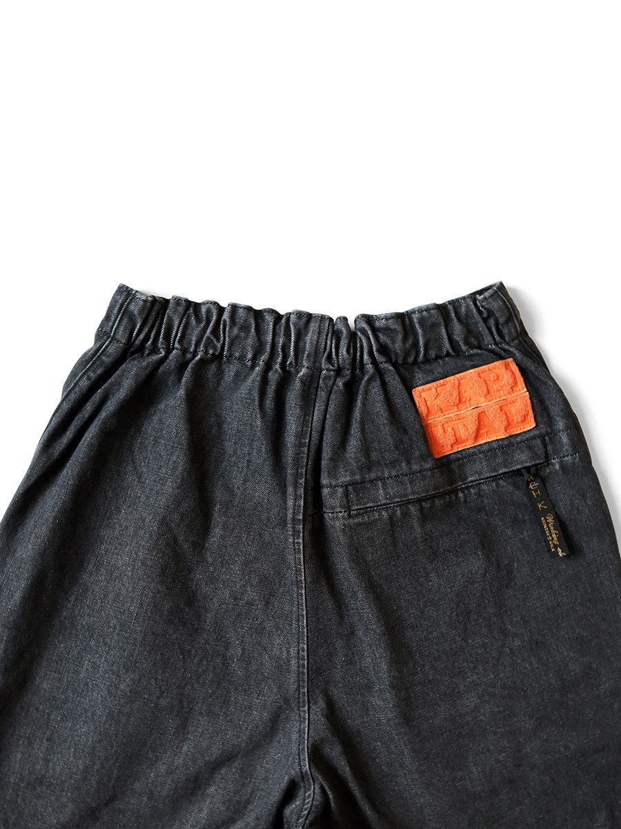 Kapital Kapital 14oz Black Denim Nouvelle Shuttle Shorts Size US 36 / EU 52 - 7 Thumbnail