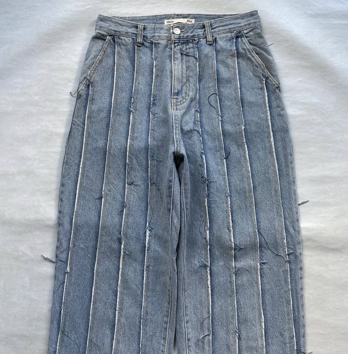 Designer × Matin Kim Matin Kim Cutting Loose Denim Pants Light Blue Size 30" / US 8 / IT 44 - 3 Thumbnail