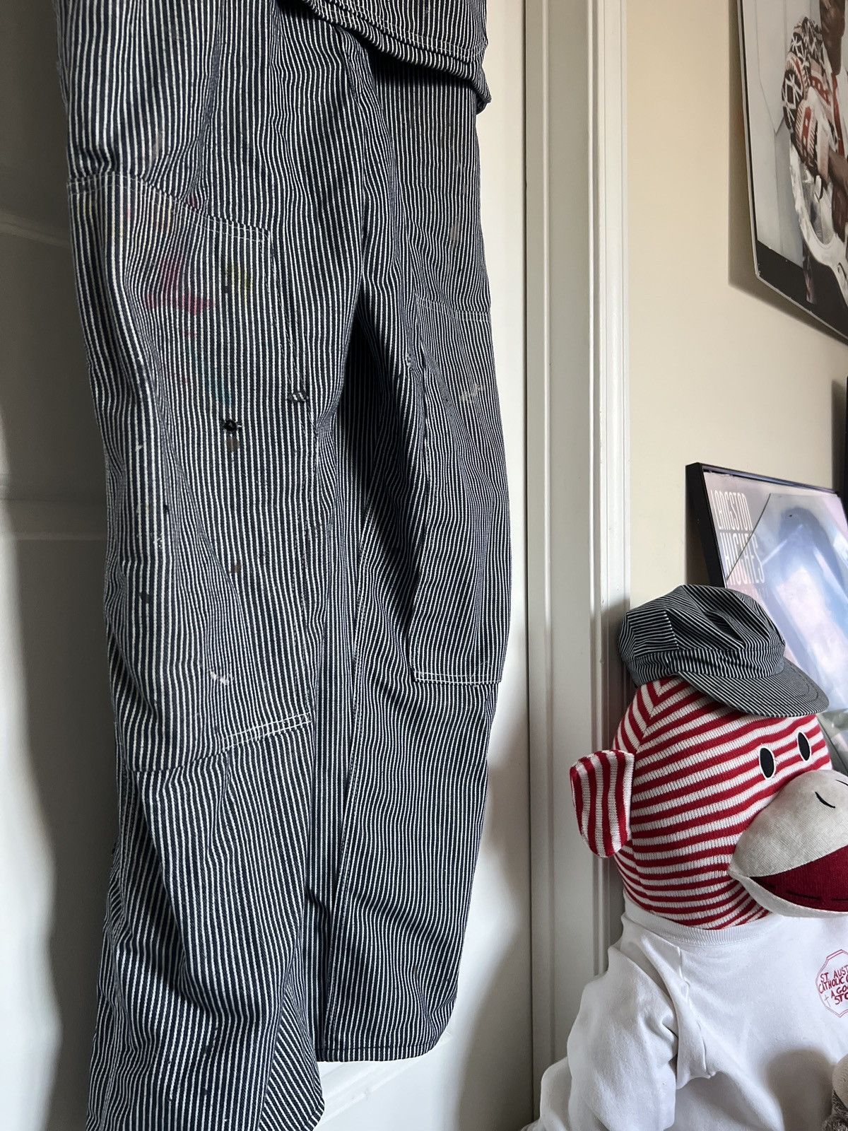 Sears 70s Railroad Pinstripe Overalls Size US 35 - 5 Thumbnail