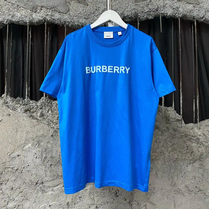 Burberry Burberry Summer Blue Cotton Short Sleeve T-Shirt Size US XXS / EU 40 - 1 Thumbnail