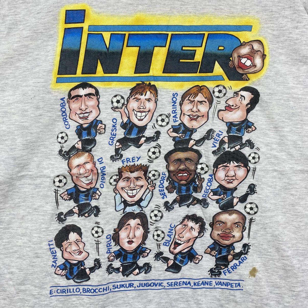Vintage Vintage 2000 Inter Milan Aerosoul Caricature Shirt XL R9 Size US XL / EU 56 / 4 - 4 Thumbnail