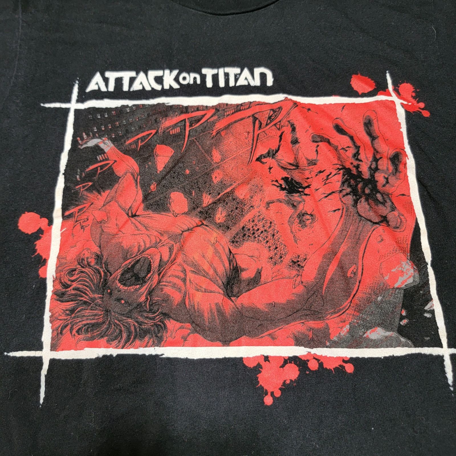 Other Attack On Titan Unisex Tee Red Battle Scene - Size Small Size US S / EU 44-46 / 1 - 2 Thumbnail