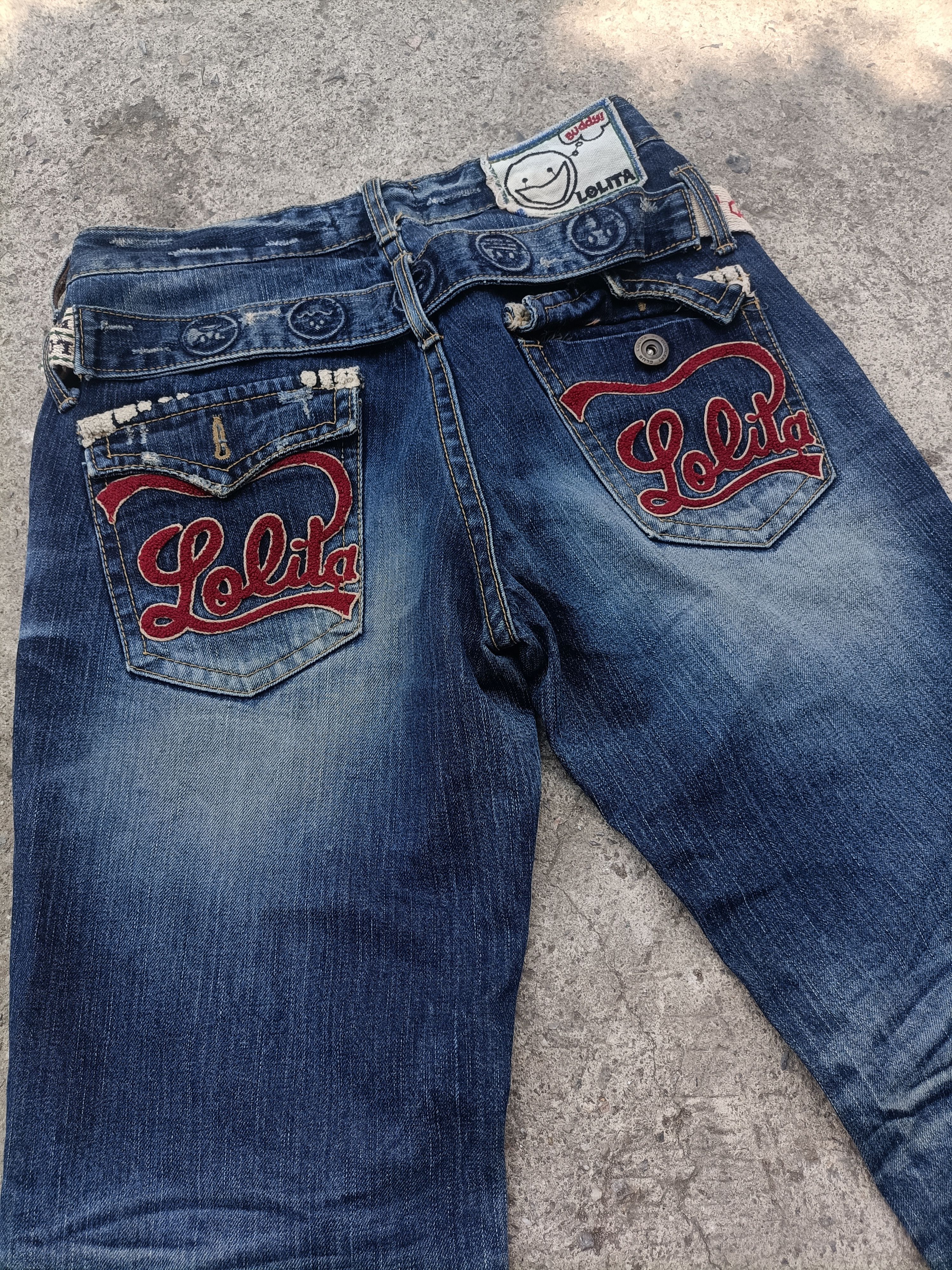 Japanese Brand Lolita Jeans Distressed Denim Pants by Yoshitomo Nara Blue Size US 34 / EU 50 - 1 Thumbnail