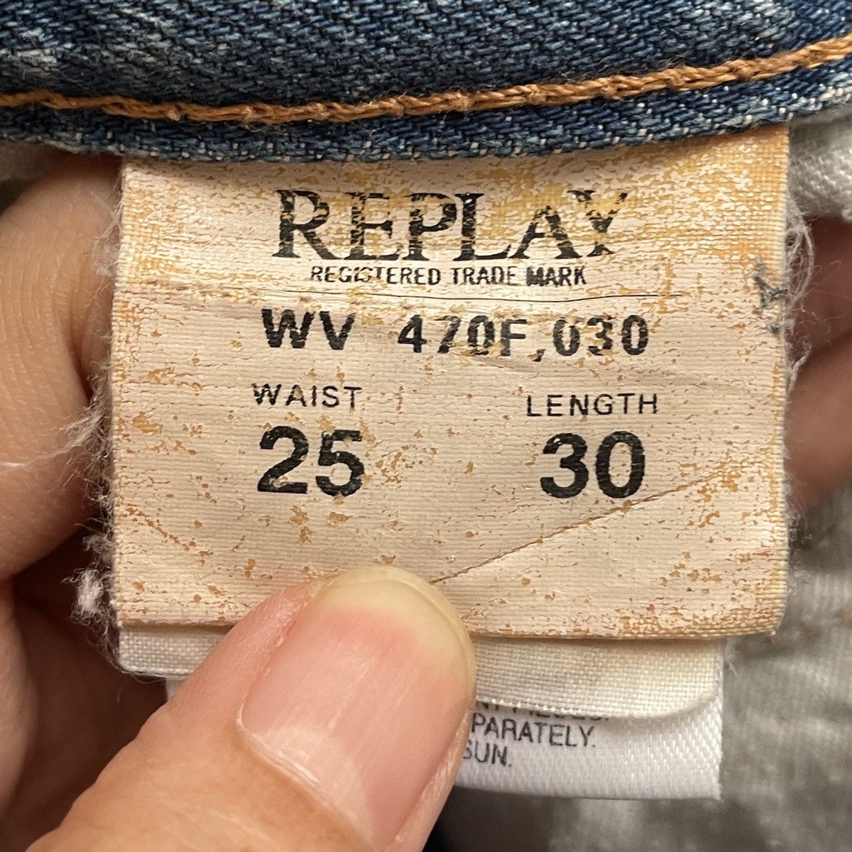 Replay Vintage Brand Replay Distressed Jeans 2000s Size US 29 - 9 Thumbnail