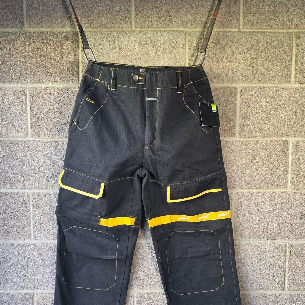 Marithe + Francois Girbaud Marithé + François Girbaud black and yellow denim jeans #den Size US 38 / EU 54 - 1 Thumbnail