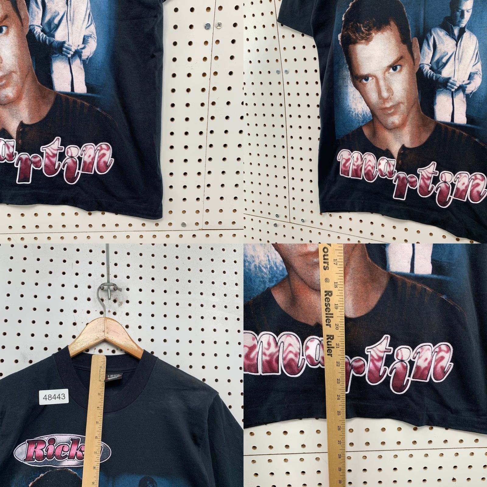 Vintage VINTAGE Ricky Martin Shirt Mens Small Black 90s Graphic Pop Music Rap Tee USA Size US S / EU 44-46 / 1 - 8 Thumbnail