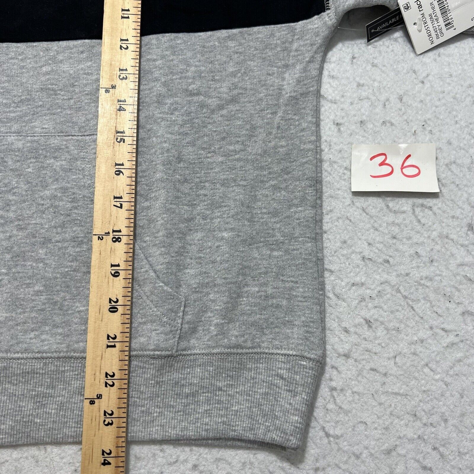 Nordstrom Abound Gray Black Pullover Long Sleeve Hoodie Sweatshirt Size S / US 4 / IT 40 - 10 Thumbnail