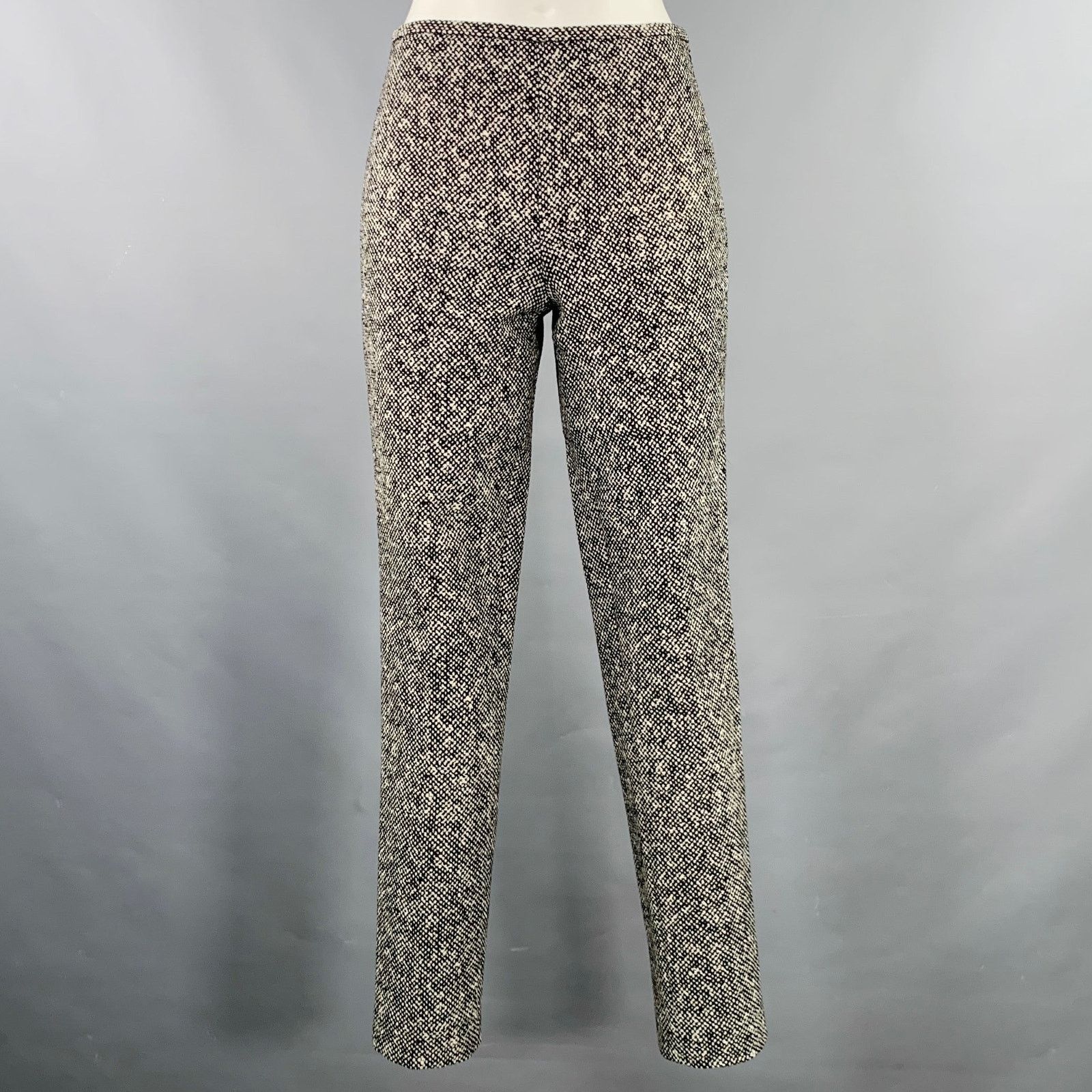 Michael Kors MICHAEL KORS Black White Wool Tweed Side Zipper Dress Pants Size 25" / US 0 / IT 36 - 1 Thumbnail