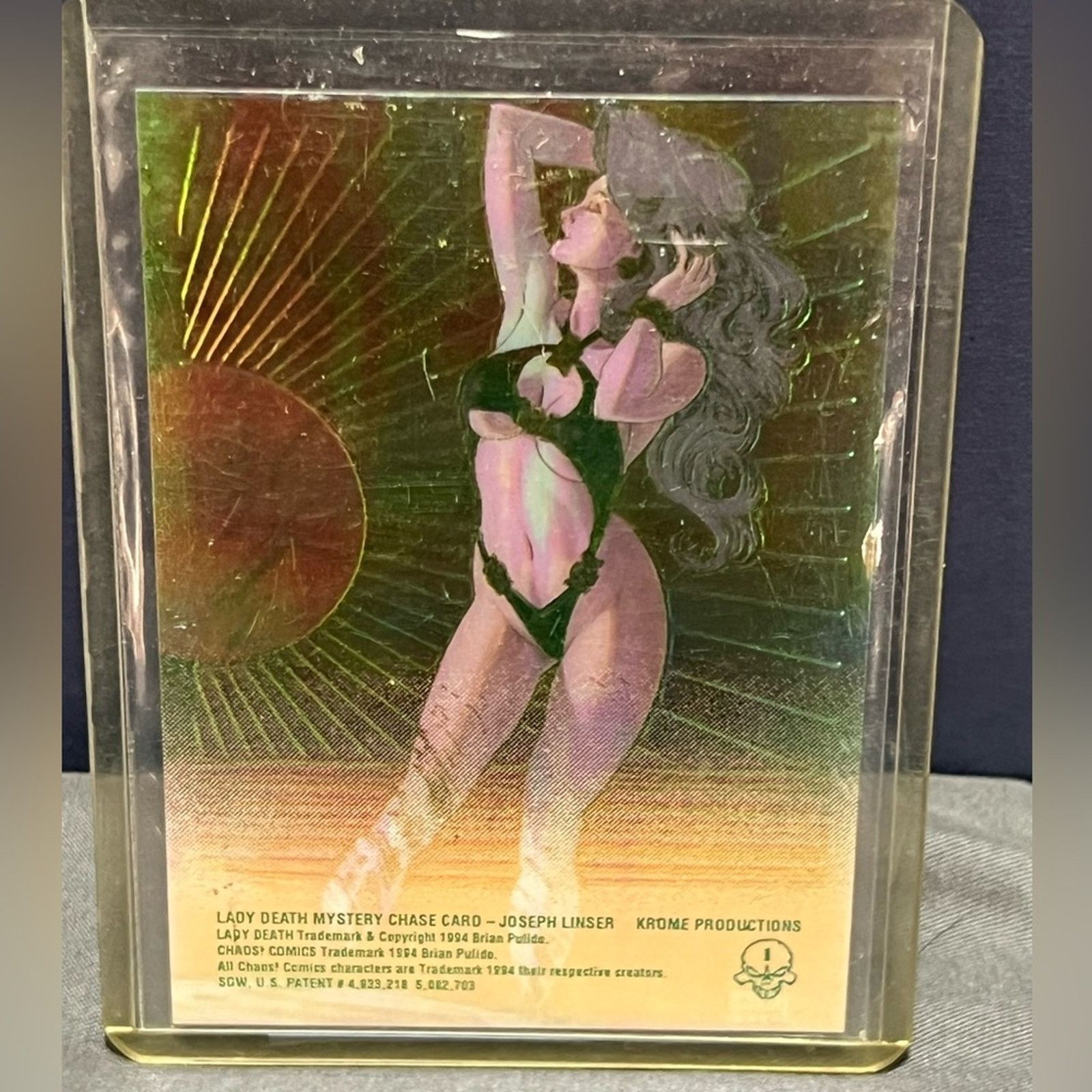 DC Comics LADY DEATH SERIE 1 (Krome 1994) Chase Card Auto Rare #D /150 Size ONE SIZE - 2 Thumbnail