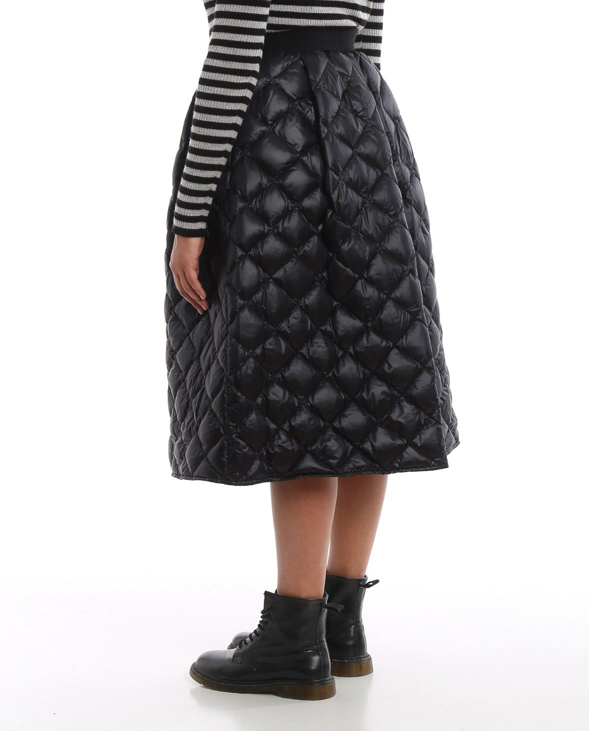 Moncler × Moncler Gamme Bleu × Moncler Grenoble NEW GONNA Logo Zip Pencil Down Puffer Quilted Long Straight Skirt Size 27" / US 4 / IT 40 - 3 Thumbnail