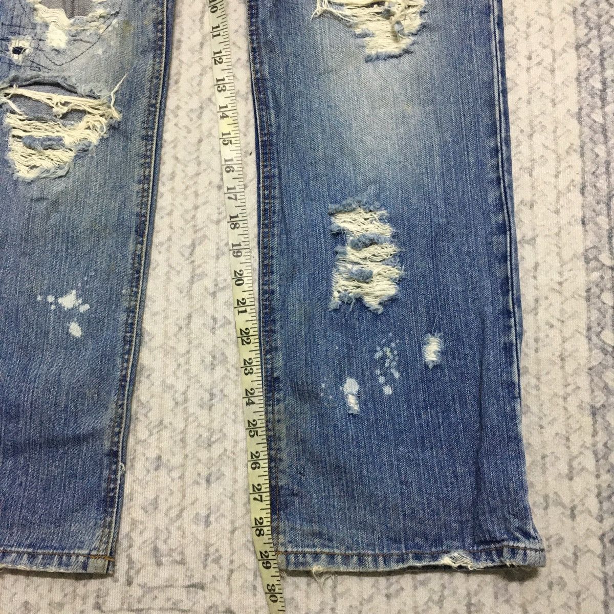 Japanese Brand Dirty & Distress Japanese Brand Punk Rock Denim Size US 31 - 19 Thumbnail