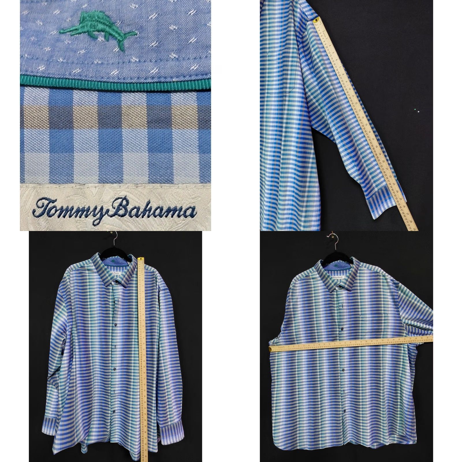 Tommy Bahama VINTAGE Tommy Bahama Silk Blue Striped Button-Up Shirt Woven Long Sleeve 3XL Size US XXL / EU 58 / 5 - 8 Thumbnail