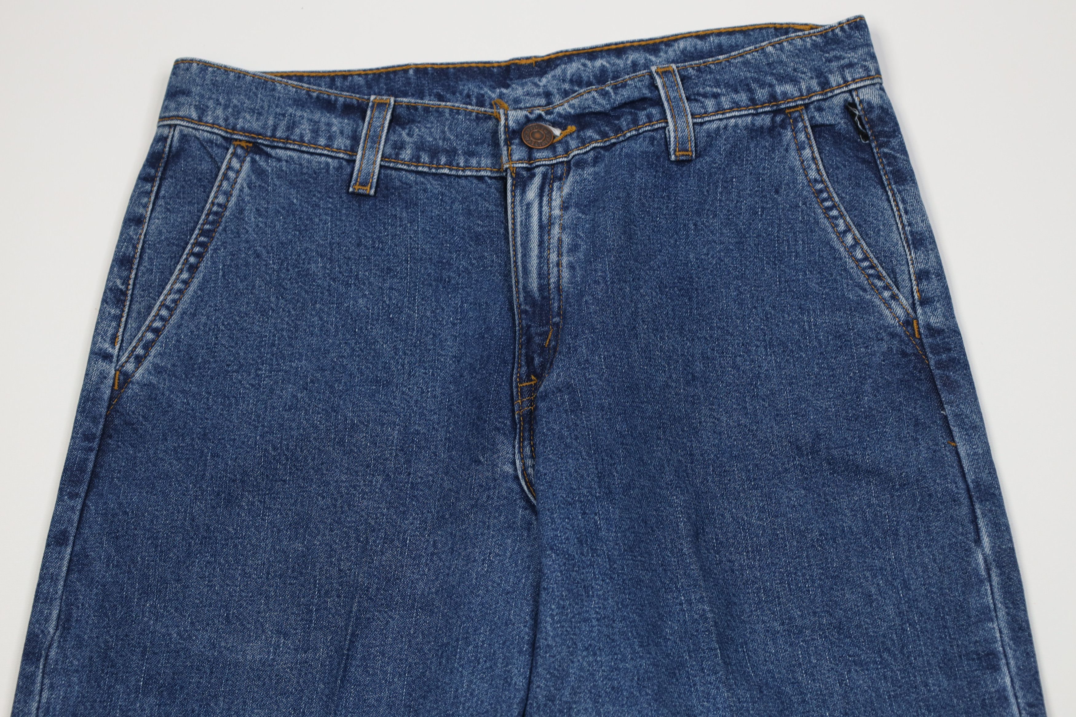 Levi's Vintage 90s Levis Flared Wide Leg Denim Jeans Blue Cotton Size 28" / US 6 / IT 42 - 2 Thumbnail