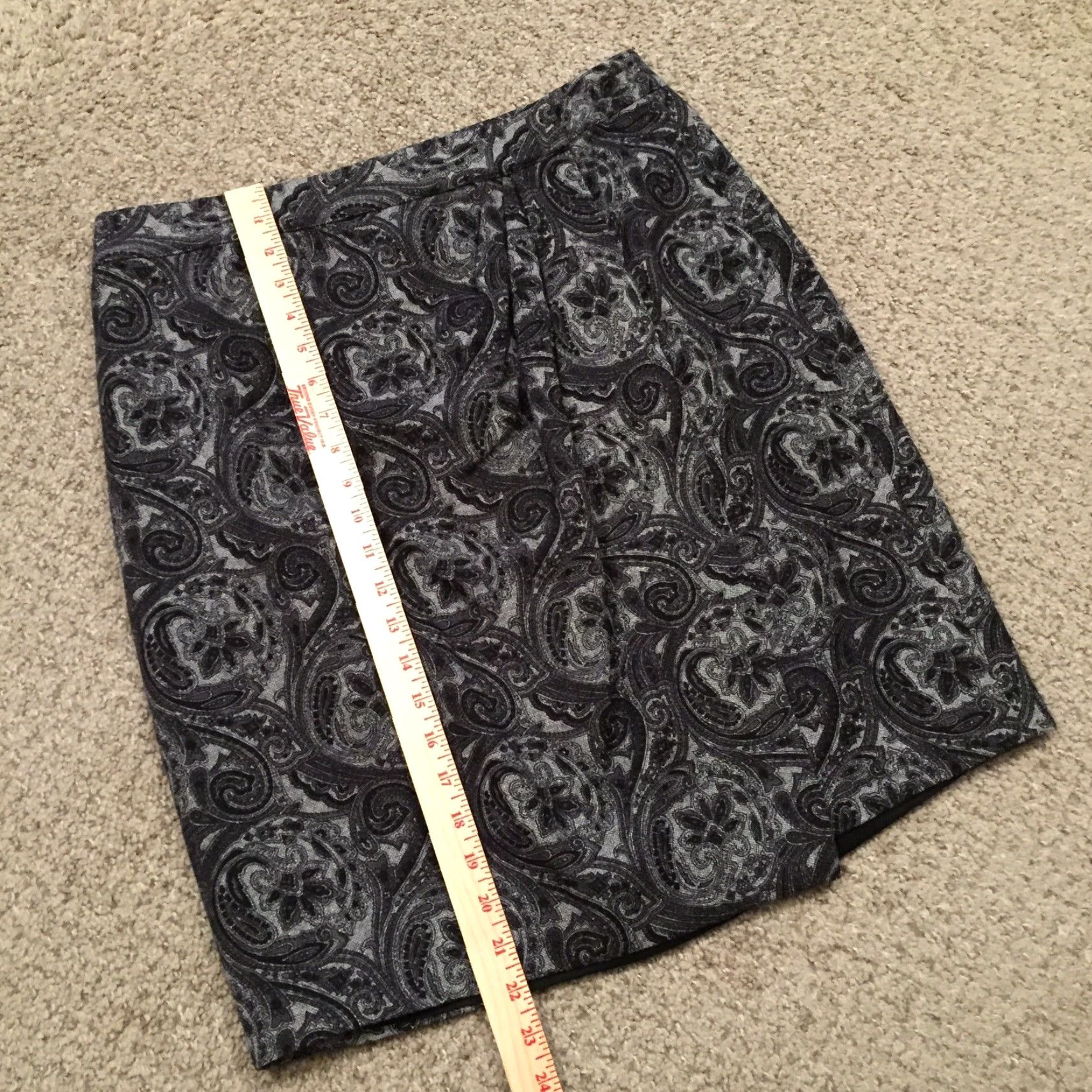 Talbots Talbots Wrap Skirt Women Size 10 Gray Paisley Lined Wool Blend Size 32" / US 10 / IT 46 - 4 Thumbnail