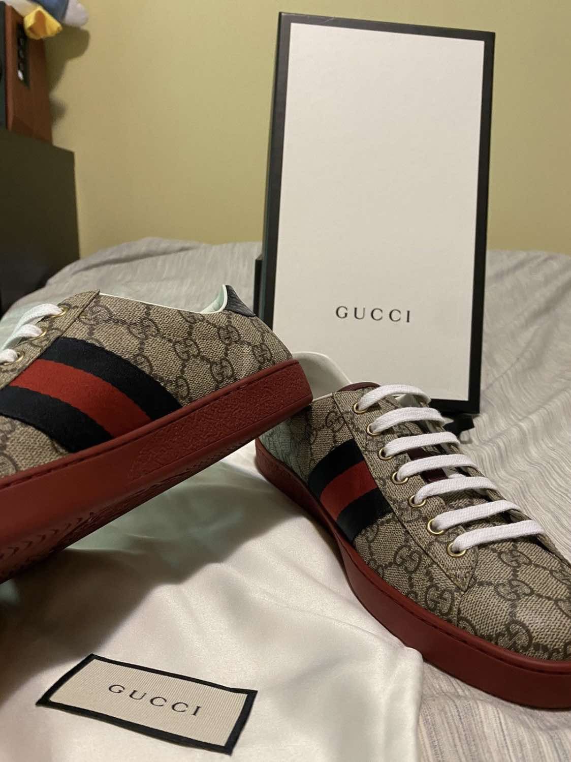 Gucci Gucci GG Supreme New Ace Sneakers Size US 9 / EU 42 - 2 Thumbnail