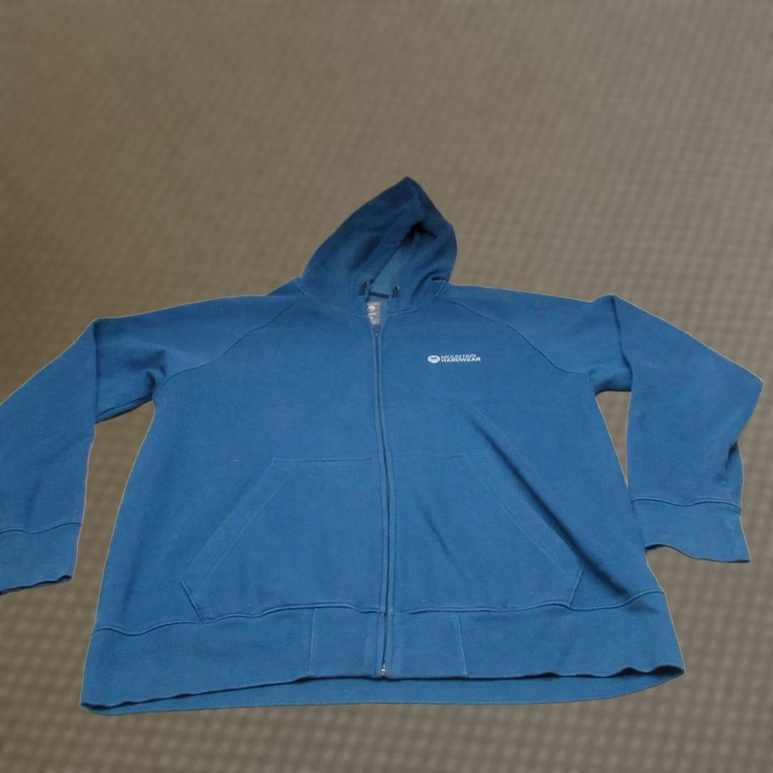 Mountain Hardwear VINTAGE? Mountain Hardwear Hoodie Mens XL Blue Full Zip Outdoor Hiking Midweight Size US XL / EU 56 / 4 - 1 Thumbnail