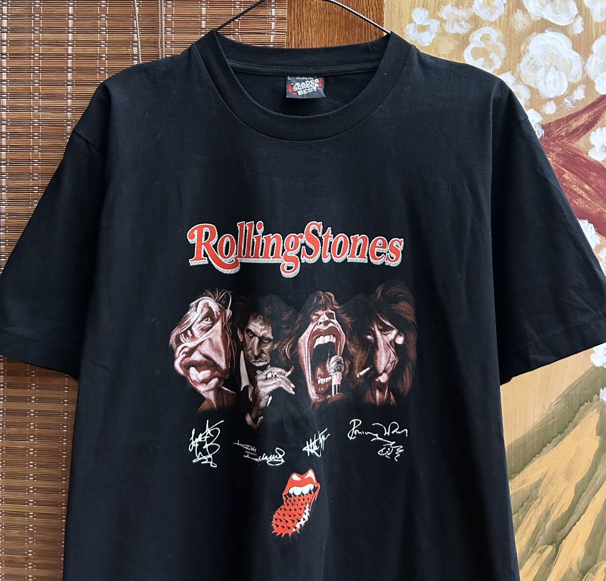 Band Tees × The Rolling Stones 2000’s The Rolling Stones Spiked Tongue Cartoon Faces Tee Size US L / EU 52-54 / 3 - 3 Thumbnail