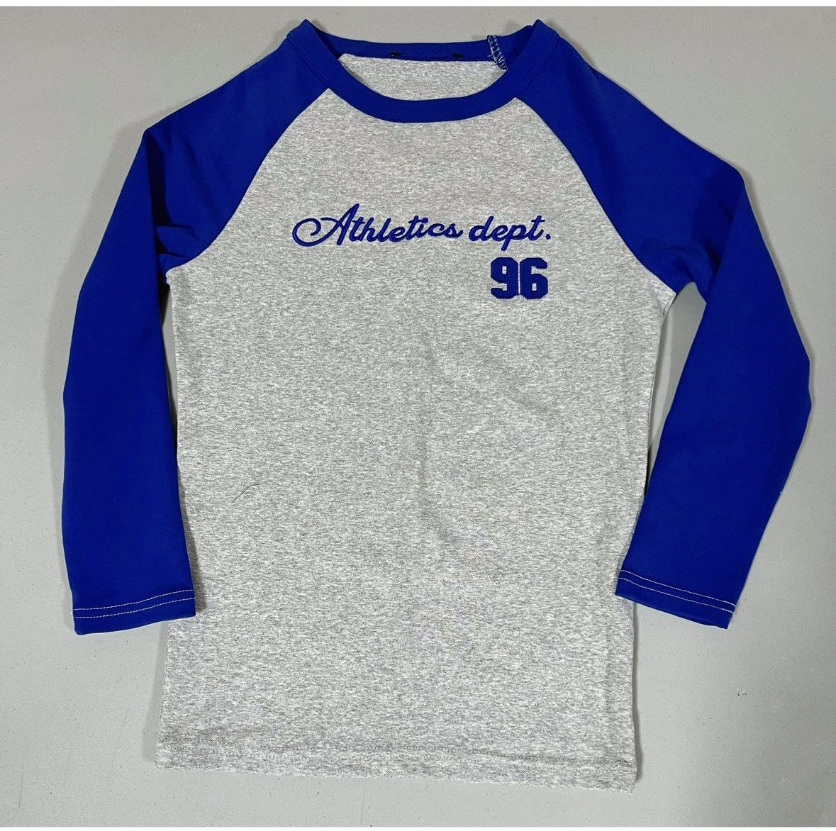 Vintage Blue Gray ‘Athletics dept. 96’ Graphic Shirt Top Tee Size S💙 Size S / US 4 / IT 40 - 3 Thumbnail