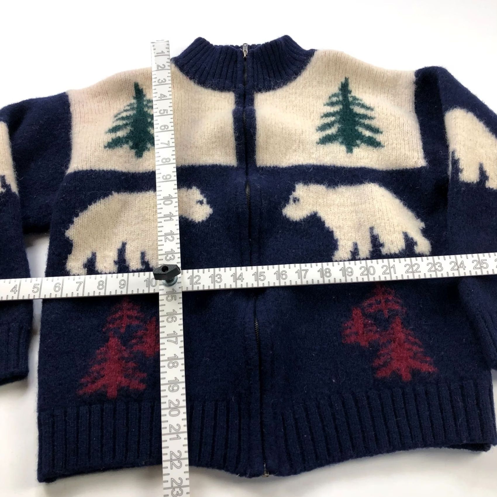 Lands' End Lands' End LG Shetland Wool Holiday Christmas Mens Zip Mock Neck Sweater SHRUNK Size US L / EU 52-54 / 3 - 2 Thumbnail