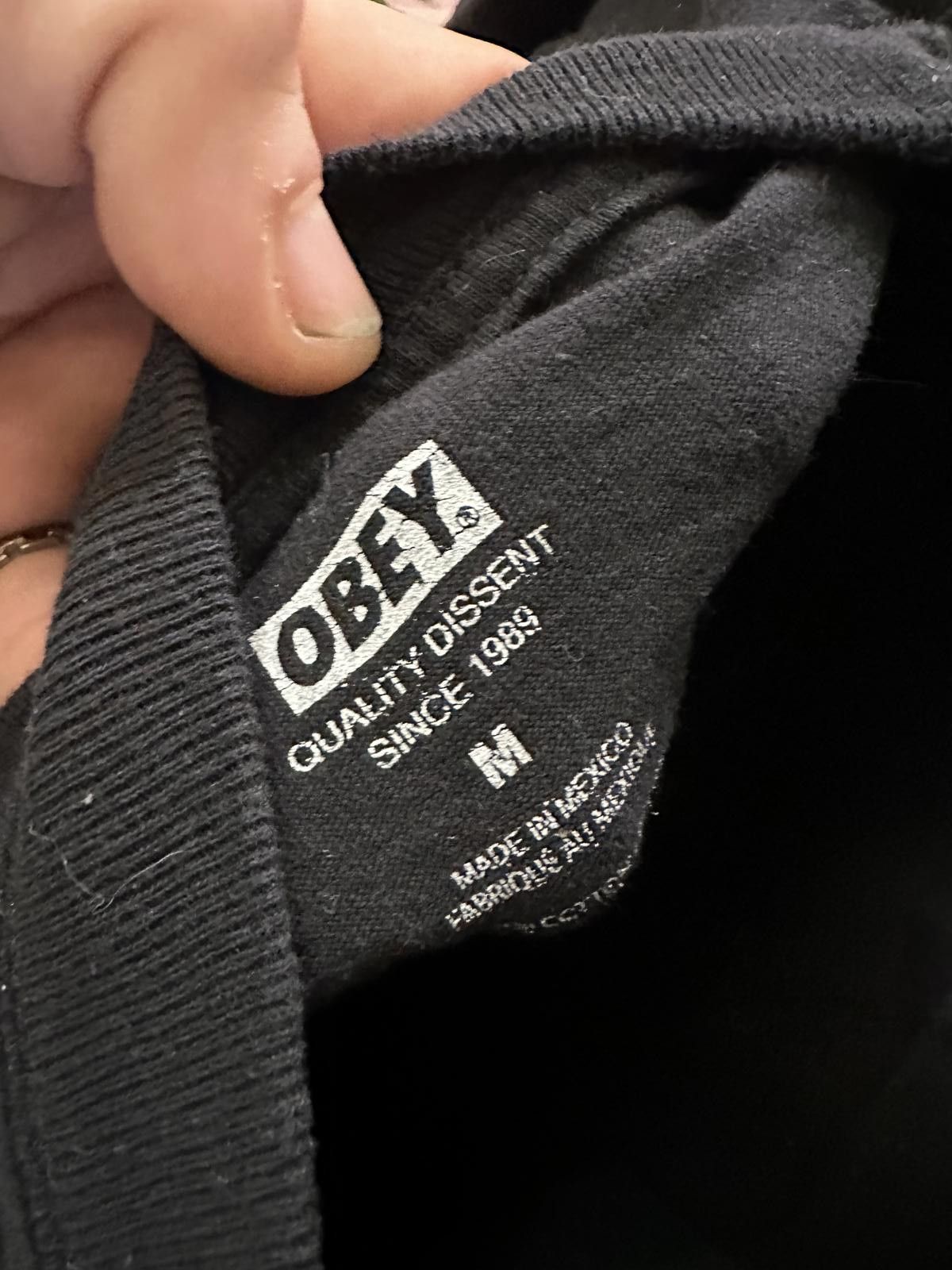 Designer Obey Black Graphic Tee - Unique Design Size US S / EU 44-46 / 1 - 3 Thumbnail