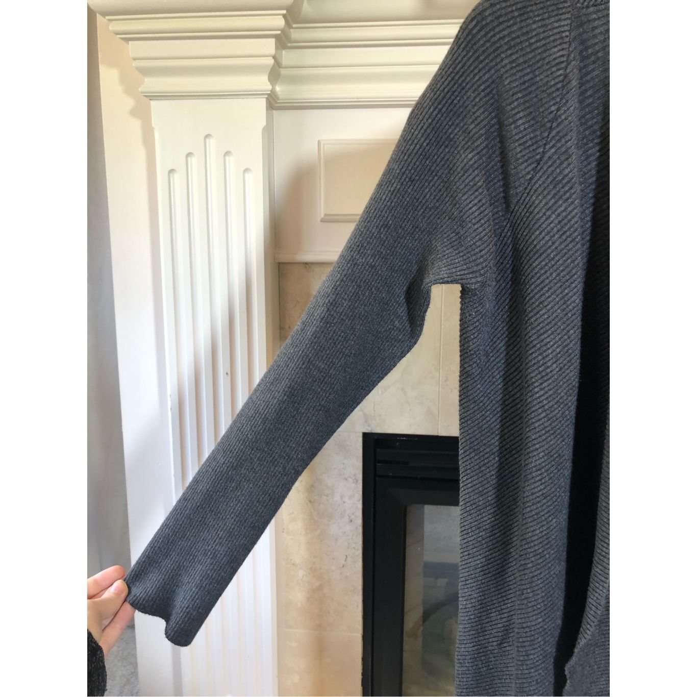 Other Dana Buchman Women’s Gray Long Sleeve Tunic Cardigan Sweater Size L / US 10 / IT 46 - 3 Thumbnail